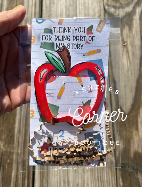 Customized Acrylic paper clip bookmark Apple