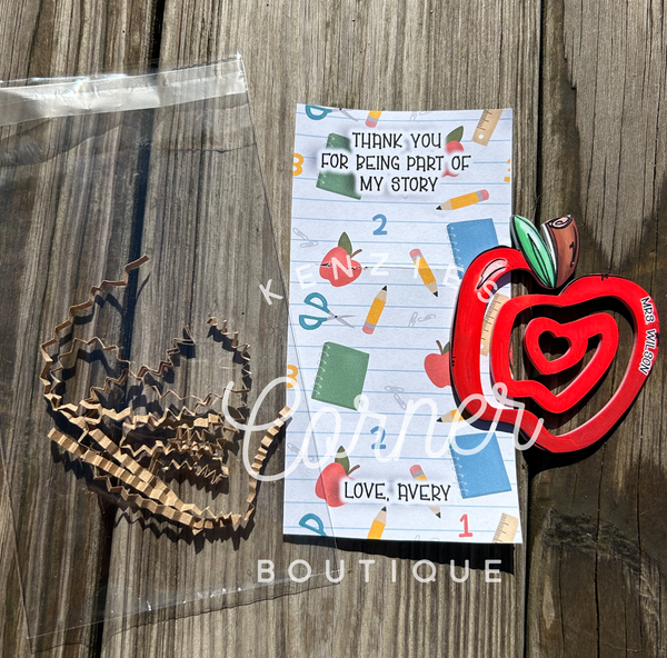 Customized Acrylic paper clip bookmark Apple