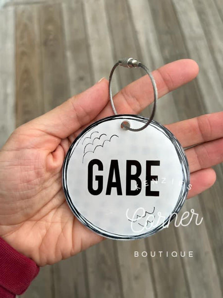 Customized Sport bag tag softball, basketball, baseball, soccer, volleyball, golf, football
