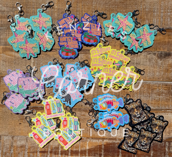 Completed Acrylic keychain shapes