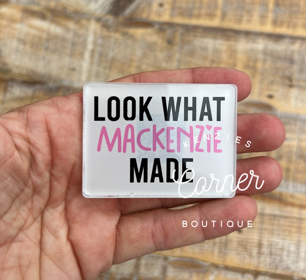 Blank Acrylic rectangle keychain or magnet