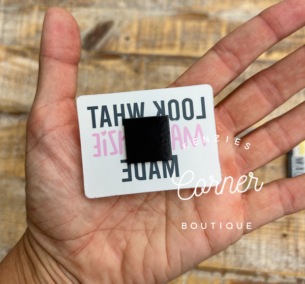 Blank Acrylic rectangle keychain or magnet