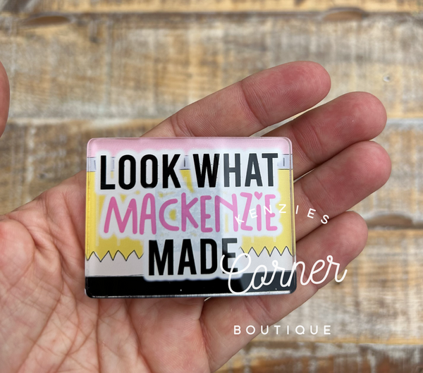 Blank Acrylic rectangle keychain or magnet