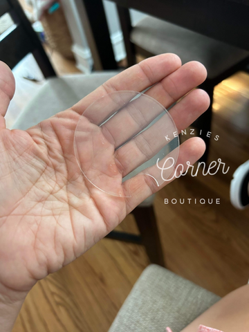 Blank Acrylic clear and white 20 oz tumbler topper base