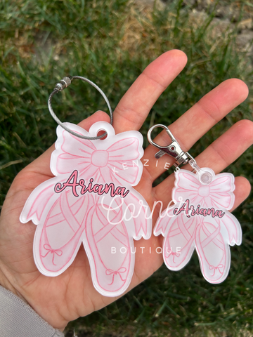 Blank Acrylic ballet tag or keychain