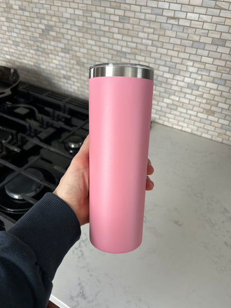 Blank powder coated 20 oz skinny tumbler