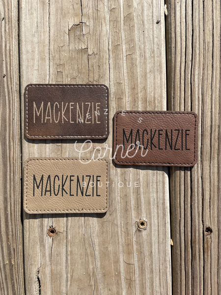 Blank laserable leatherette Rectangle patch