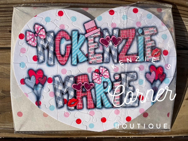 Blank sublimation HEART puzzle 52 pieces