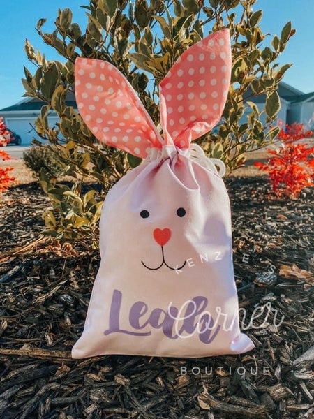 Blank sublimation polka dot Bunny bag