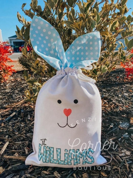 Blank sublimation polka dot Bunny bag