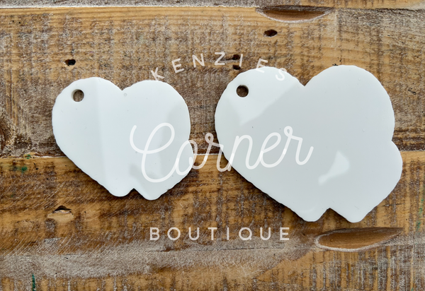 Blank Acrylic heart keychain