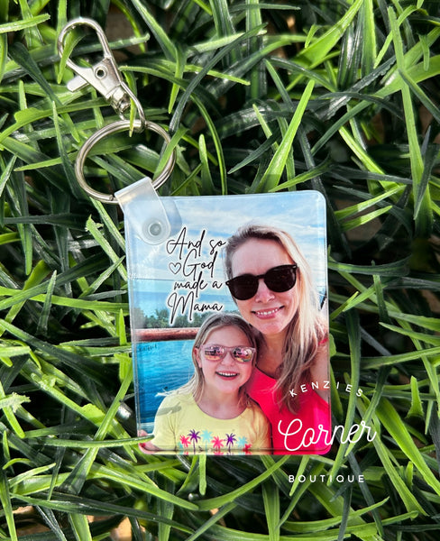 Blank Acrylic rectangle keychain or magnet