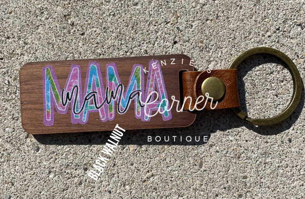 Blank wooden keychains for laser engraving