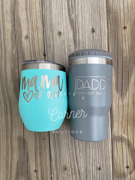 Blank powder coated wine tumbler