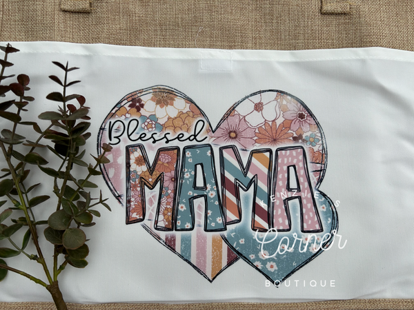 Blank burlap and white sublimation tote bag (large and medium size)