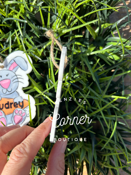 Blank Acrylic bunny Easter tag