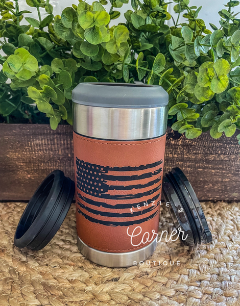 Blank 4-in-1 laserable leatherette can cooler