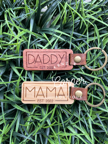 Blank wooden keychains for laser engraving
