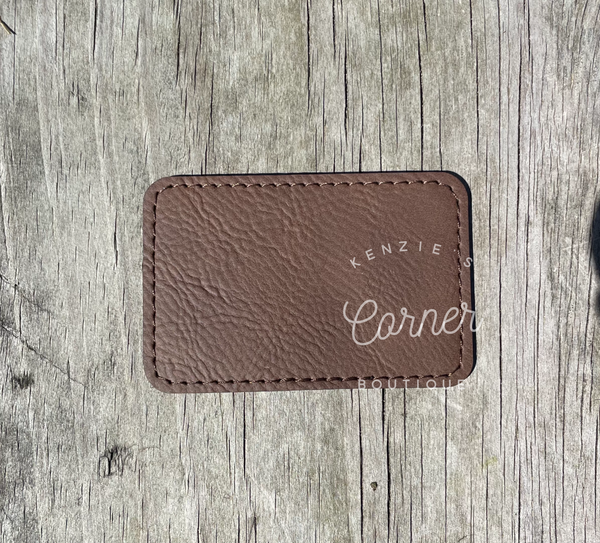 Blank laserable leatherette Rectangle patch