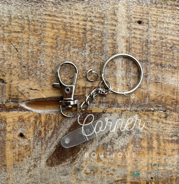 Blank Acrylic rainbow keychain tag