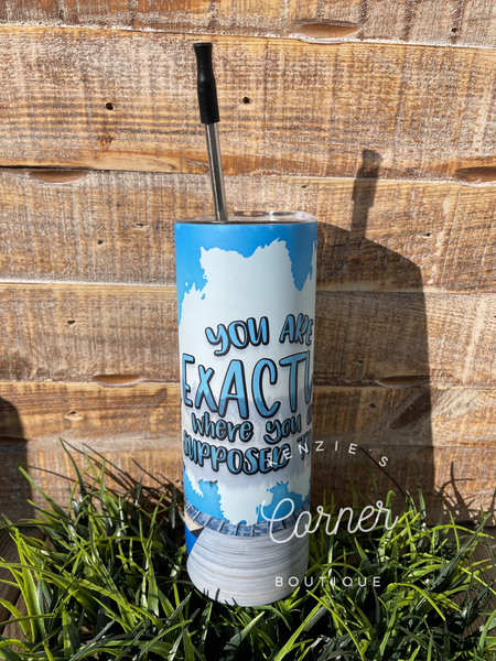 Blank 20 ounce white MATTE straight skinny tumblers for sublimation- metal straw