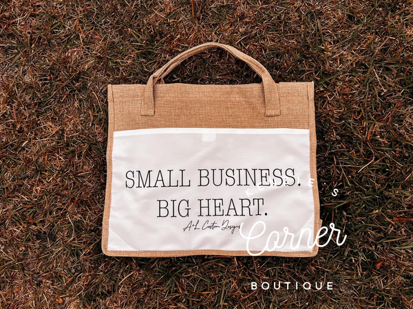 Blank burlap and white sublimation tote bag (large and medium size)