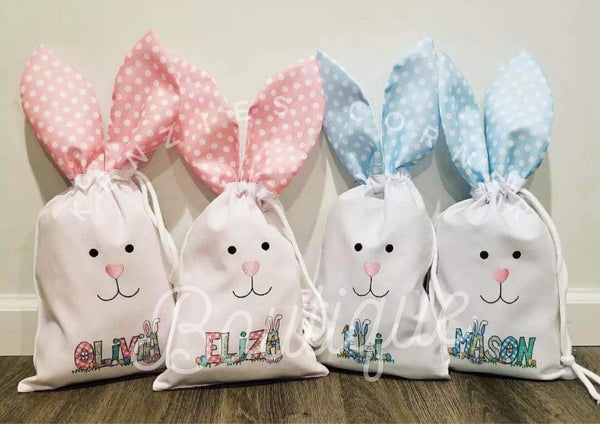Blank sublimation polka dot Bunny bag