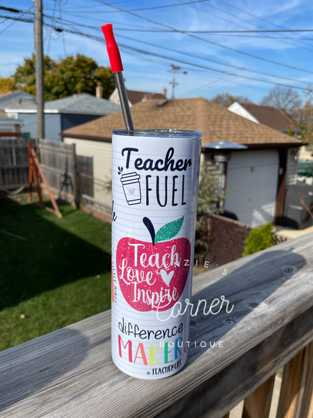 Teacher quote 20 oz skinny tumbler