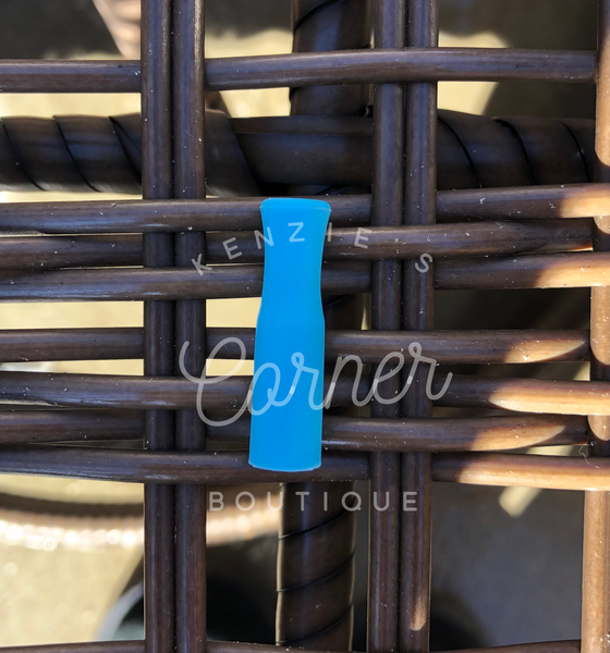 Blank silicon straw cover for the metal straws