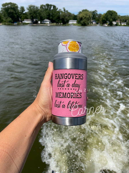 Blank 4-in-1 laserable leatherette can cooler