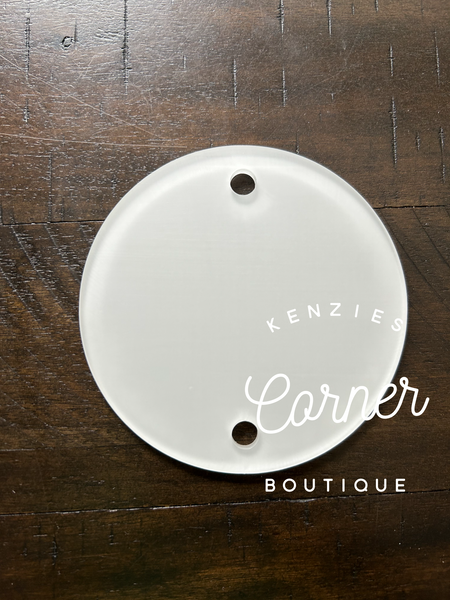 Blank Acrylic baseball or softball bag hook tag