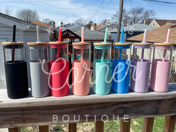 Not for sublimation Blank 22 oz glass water bottles with silicon sleeve