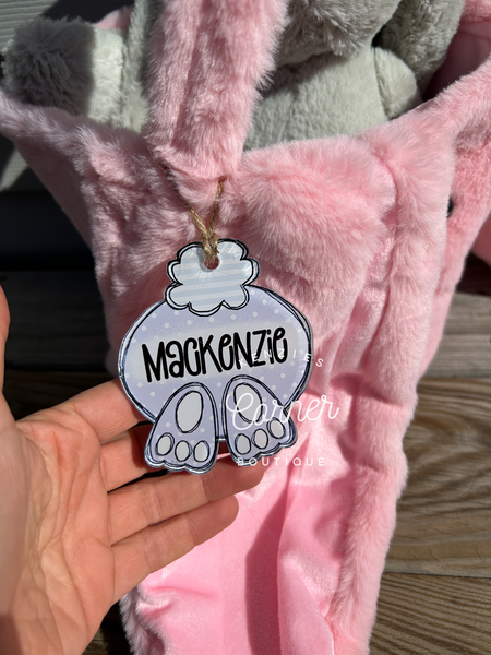 Blank Acrylic bunny tail tag