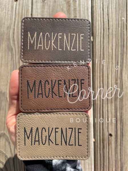 Blank laserable leatherette Rectangle patch