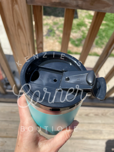 Blank powder coated 4-in-1 can cooler tumbler