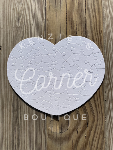 Blank sublimation HEART puzzle 52 pieces