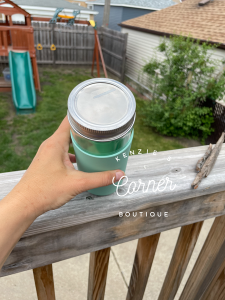 Mint Not for sublimation Blank 20 oz glass MASON JAR CUP with silicon sleeve