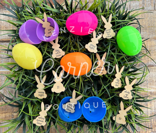 Blank sublimation wood Easter bunny egg stuffers