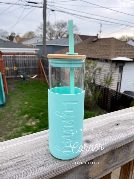 Not for sublimation Blank 22 oz glass water bottles with silicon sleeve