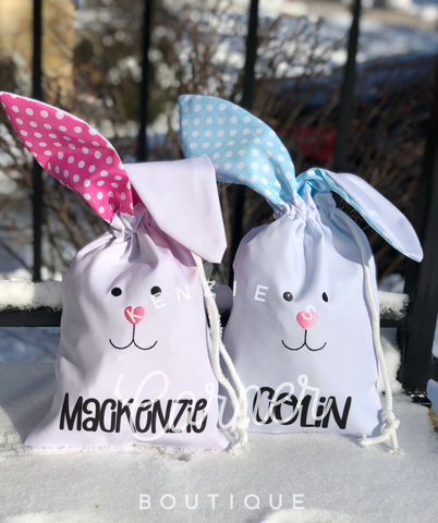 Blank sublimation polka dot Bunny bag