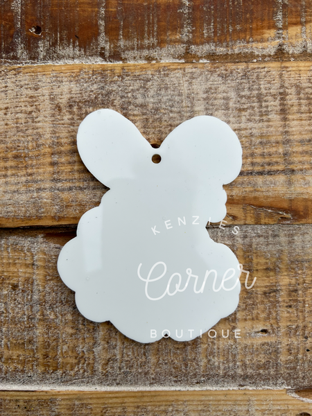 Blank Acrylic bunny Easter tag