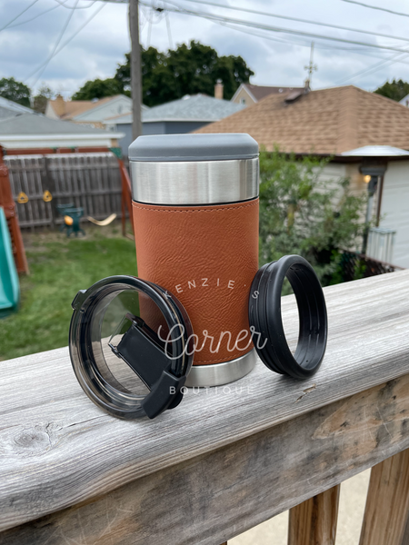 Blank 4-in-1 laserable leatherette can cooler