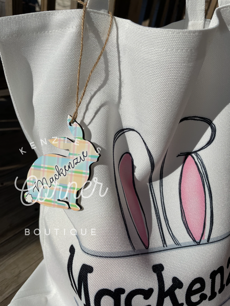 Blank sublimation MDF Easter basket tags