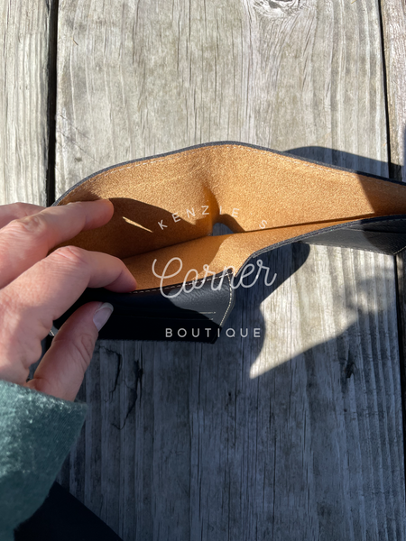 Black laserable leatherette wallet