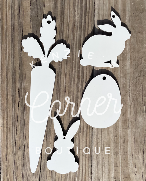 Blank sublimation MDF Easter basket tags