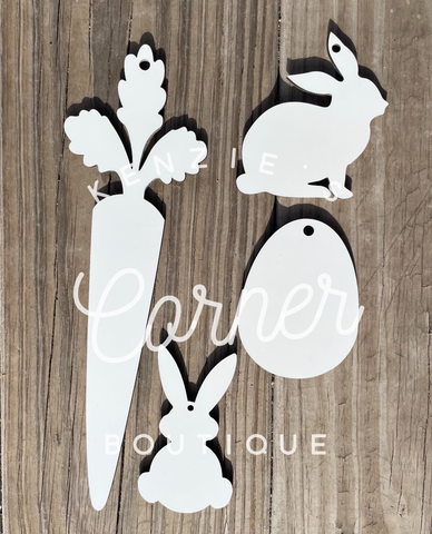 Blank sublimation MDF Easter basket tags