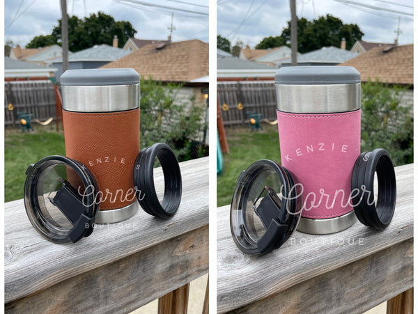 Blank 4-in-1 laserable leatherette can cooler