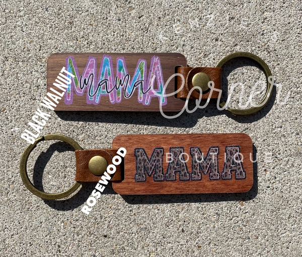 Blank wooden keychains for laser engraving