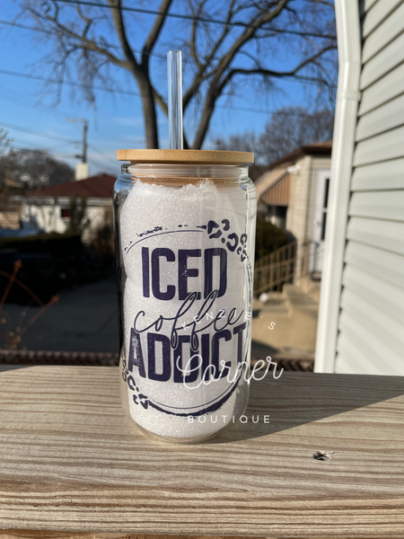 Blank 16 ounce clear glass cup for sublimation