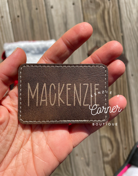 Blank laserable leatherette Rectangle patch